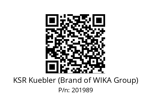   KSR Kuebler (Brand of WIKA Group) 201989