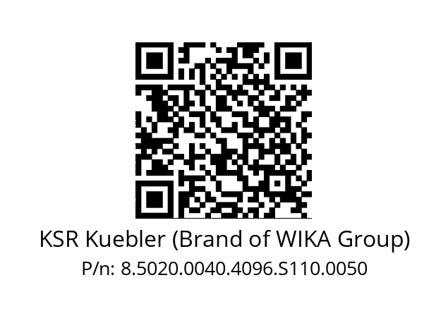   KSR Kuebler (Brand of WIKA Group) 8.5020.0040.4096.S110.0050