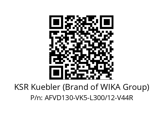   KSR Kuebler (Brand of WIKA Group) AFVD130-VK5-L300/12-V44R