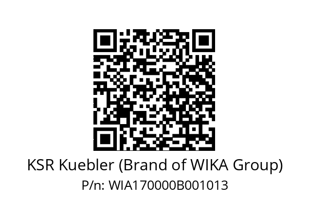  ZT3716.00 KSR Kuebler (Brand of WIKA Group) WIA170000B001013