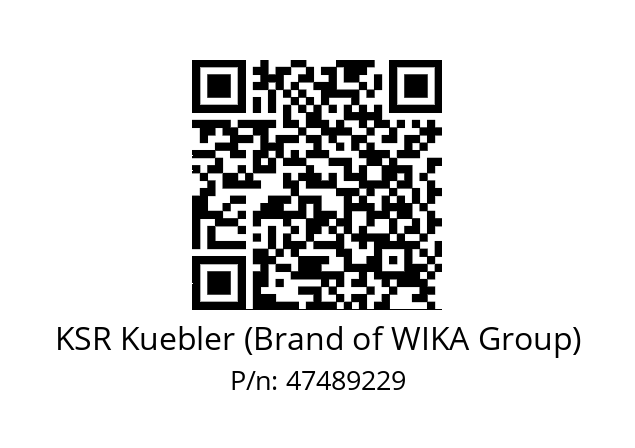  BMD-SA KSR Kuebler (Brand of WIKA Group) 47489229