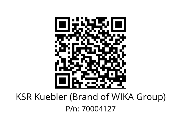   KSR Kuebler (Brand of WIKA Group) 70004127