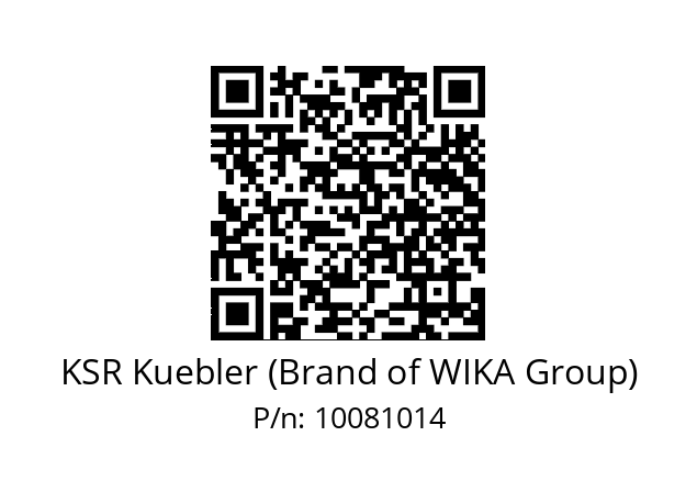  MSA - EVS - L70 - 3 PVC KSR Kuebler (Brand of WIKA Group) 10081014