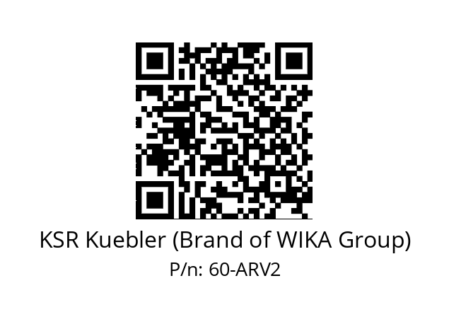   KSR Kuebler (Brand of WIKA Group) 60-ARV2