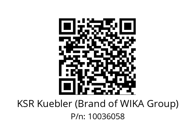   KSR Kuebler (Brand of WIKA Group) 10036058