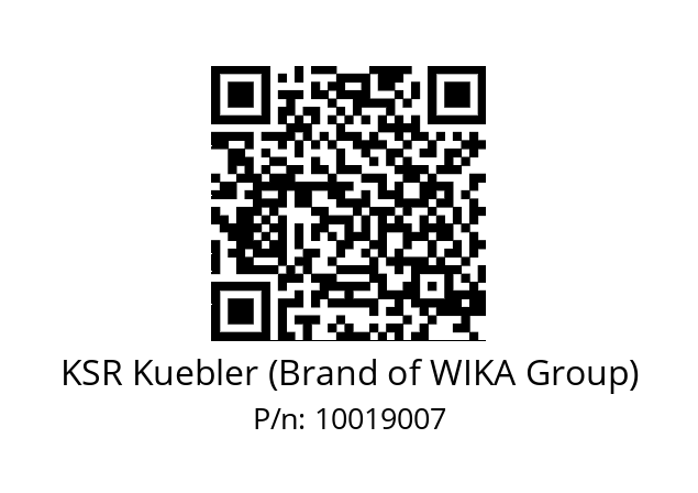   KSR Kuebler (Brand of WIKA Group) 10019007