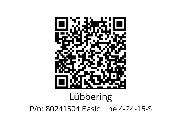   Lübbering 80241504 Basic Line 4-24-15-S