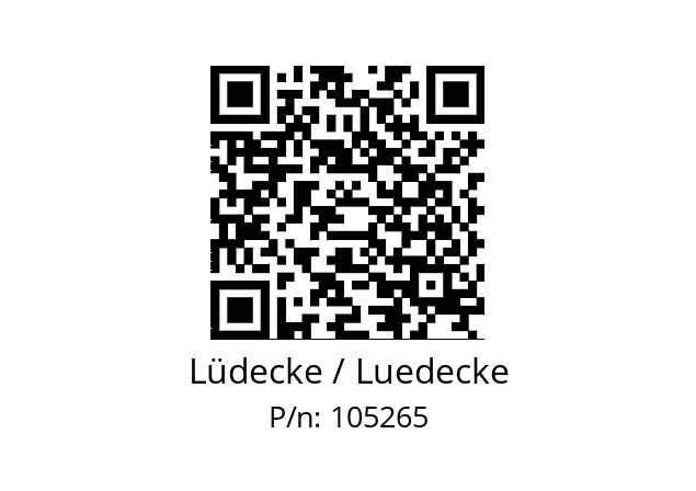   Lüdecke / Luedecke 105265