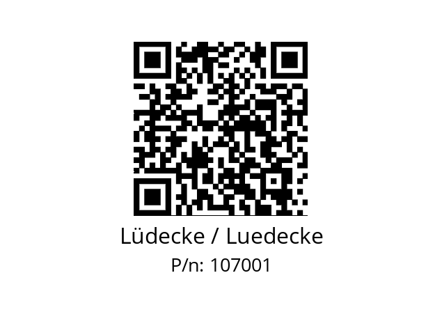   Lüdecke / Luedecke 107001