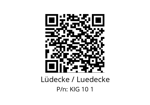   Lüdecke / Luedecke KIG 10 1