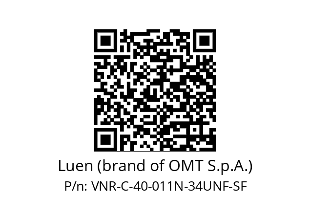   Luen (brand of OMT S.p.A.) VNR-C-40-011N-34UNF-SF