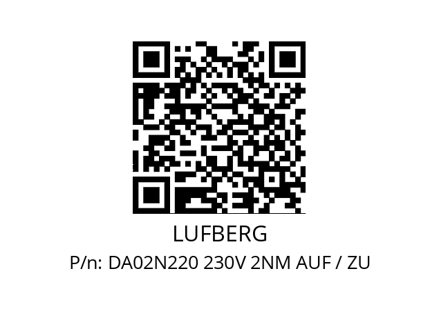   LUFBERG DA02N220 230V 2NM AUF / ZU