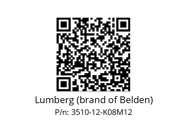   Lumberg (brand of Belden) 3510-12-K08M12