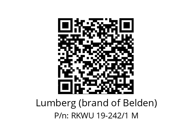   Lumberg (brand of Belden) RKWU 19-242/1 M