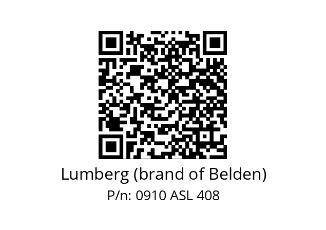   Lumberg (brand of Belden) 0910 ASL 408