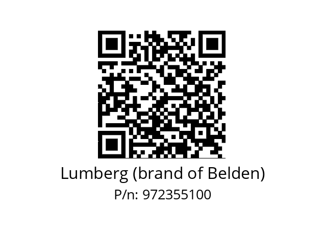   Lumberg (brand of Belden) 972355100