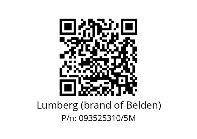   Lumberg (brand of Belden) 093525310/5M