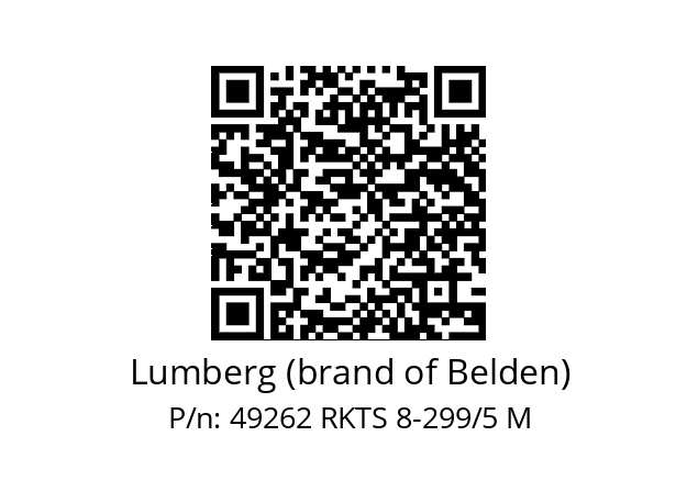   Lumberg (brand of Belden) 49262 RKTS 8-299/5 M