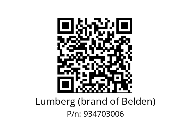   Lumberg (brand of Belden) 934703006