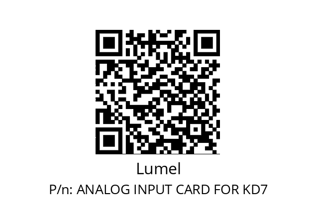   Lumel ANALOG INPUT CARD FOR KD7