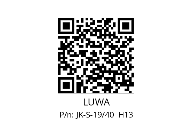   LUWA JK-S-19/40  H13