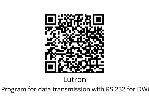   Lutron Program for data transmission with RS 232 for DW6092