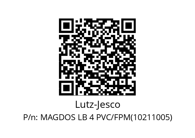   Lutz-Jesco MAGDOS LB 4 PVC/FPM(10211005)