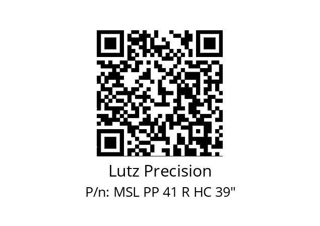   Lutz Precision MSL PP 41 R HC 39"