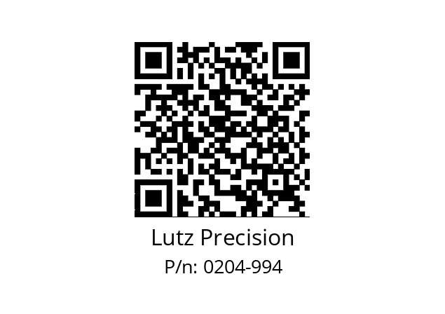   Lutz Precision 0204-994