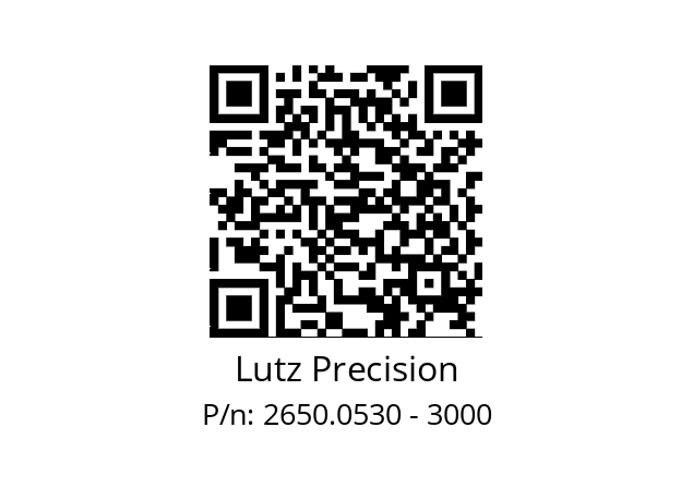   Lutz Precision 2650.0530 - 3000