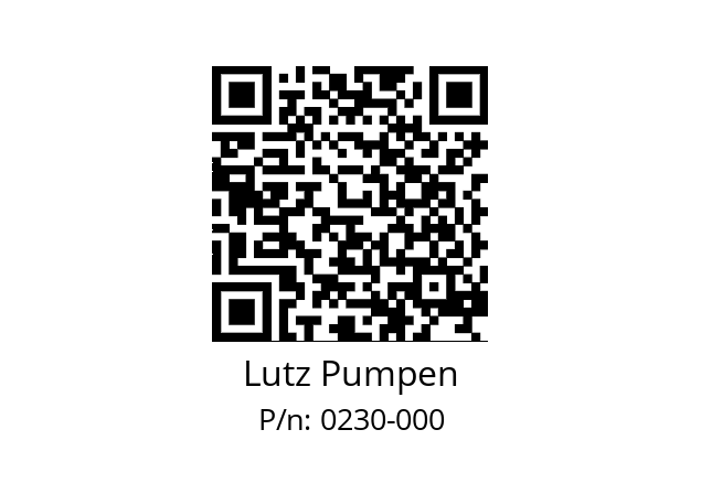   Lutz Pumpen 0230-000