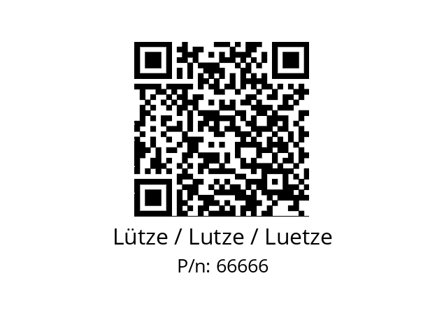   Lütze / Lutze / Luetze 66666