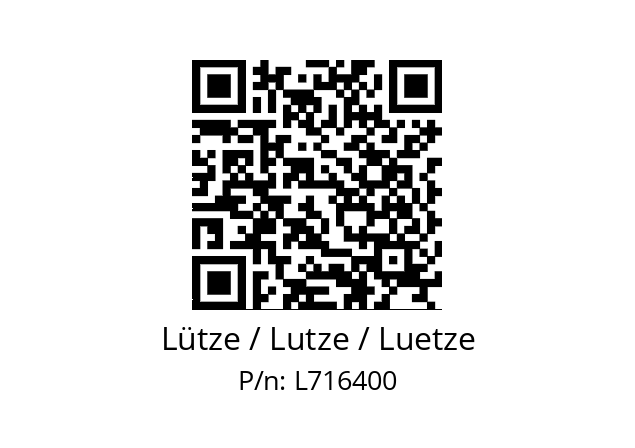   Lütze / Lutze / Luetze L716400