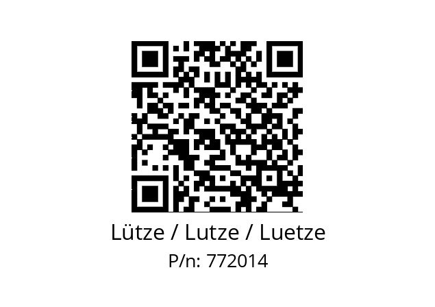   Lütze / Lutze / Luetze 772014