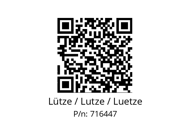   Lütze / Lutze / Luetze 716447