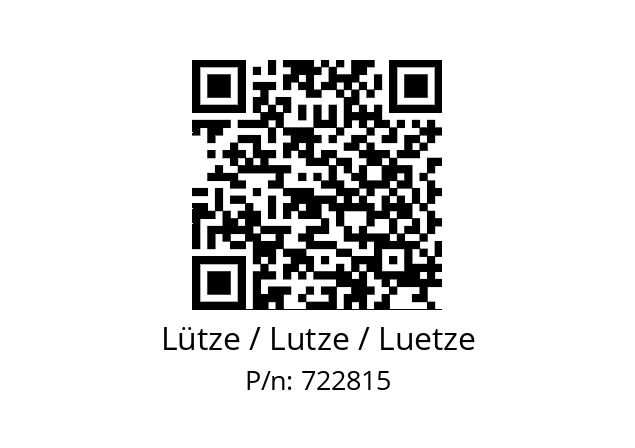   Lütze / Lutze / Luetze 722815