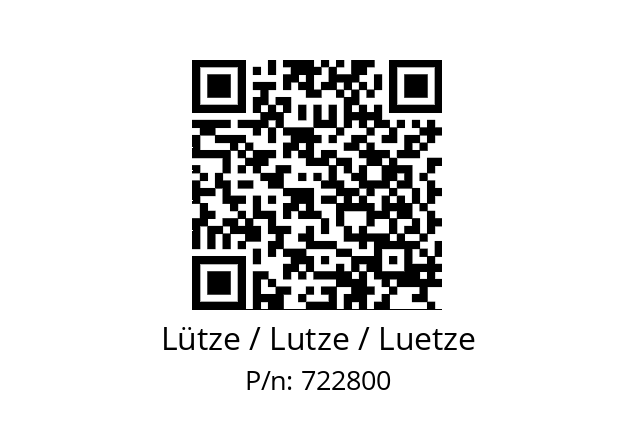   Lütze / Lutze / Luetze 722800