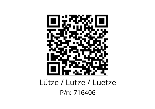   Lütze / Lutze / Luetze 716406