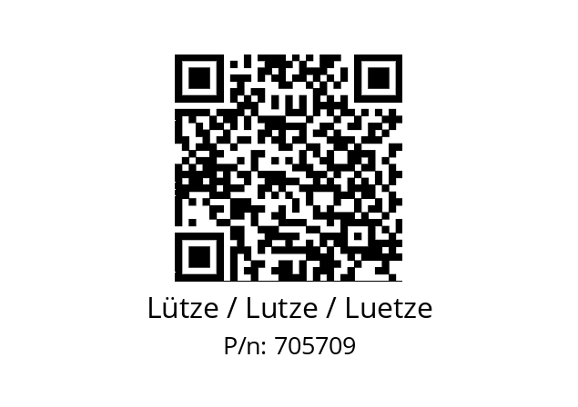   Lütze / Lutze / Luetze 705709