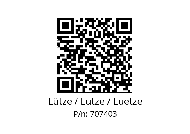   Lütze / Lutze / Luetze 707403