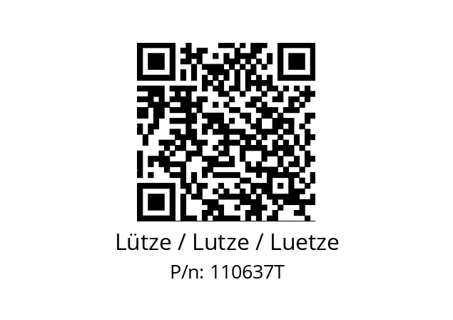   Lütze / Lutze / Luetze 110637T