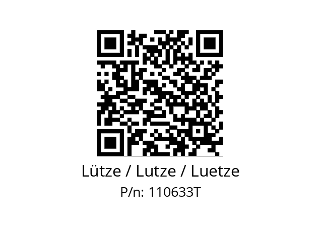   Lütze / Lutze / Luetze 110633T