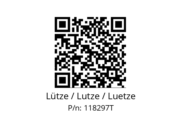   Lütze / Lutze / Luetze 118297T