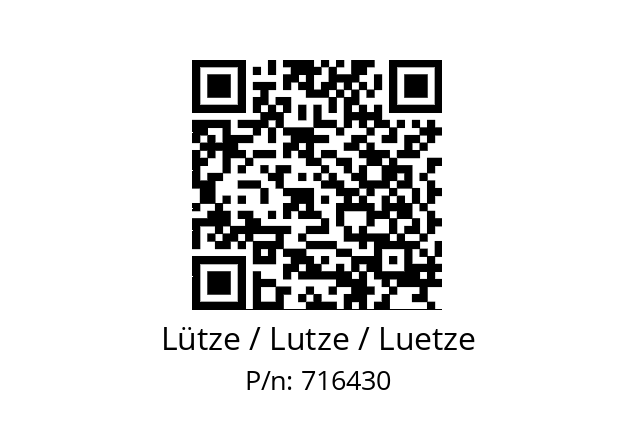   Lütze / Lutze / Luetze 716430