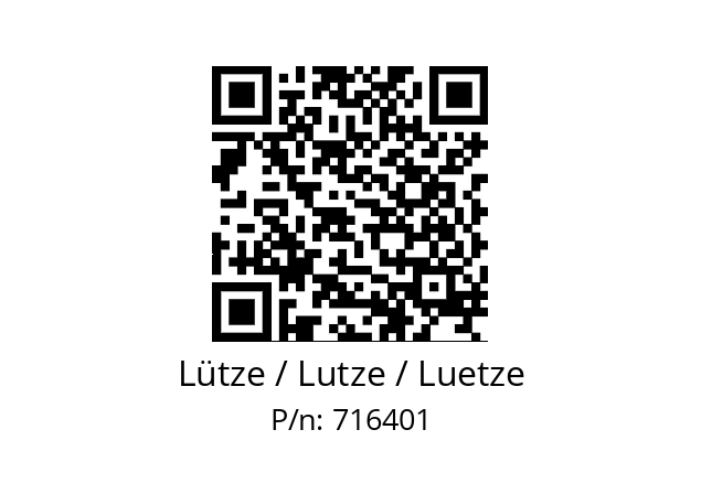   Lütze / Lutze / Luetze 716401