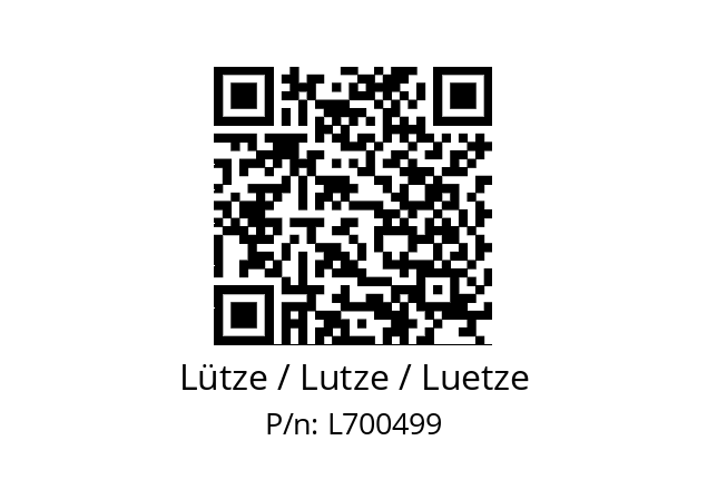   Lütze / Lutze / Luetze L700499