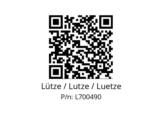   Lütze / Lutze / Luetze L700490