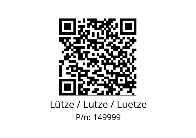   Lütze / Lutze / Luetze 149999