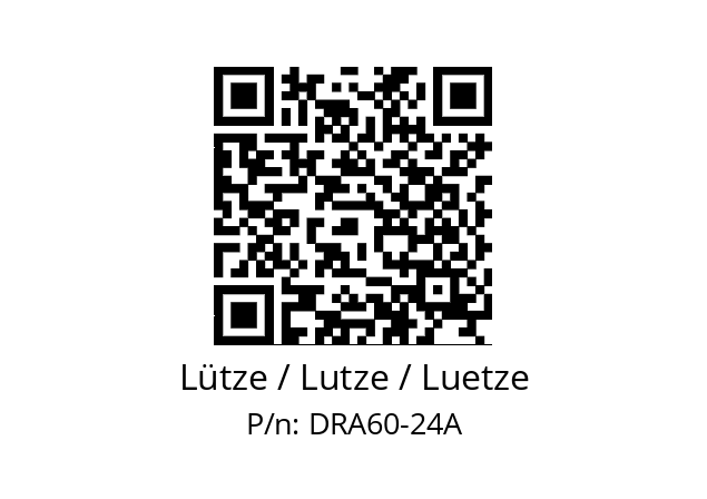   Lütze / Lutze / Luetze DRA60-24A