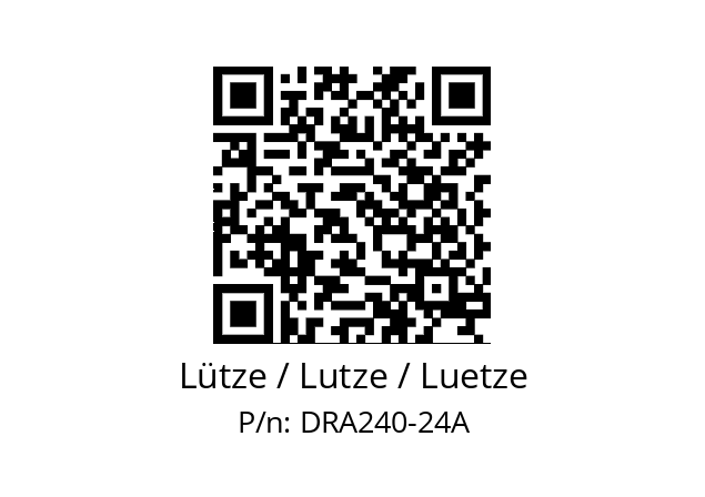   Lütze / Lutze / Luetze DRA240-24A